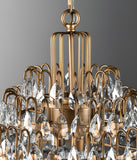 Chandelier Three Light Iron And Glass Dimmable Ceiling Light