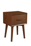 27" Brown Wood End Table With Drawer