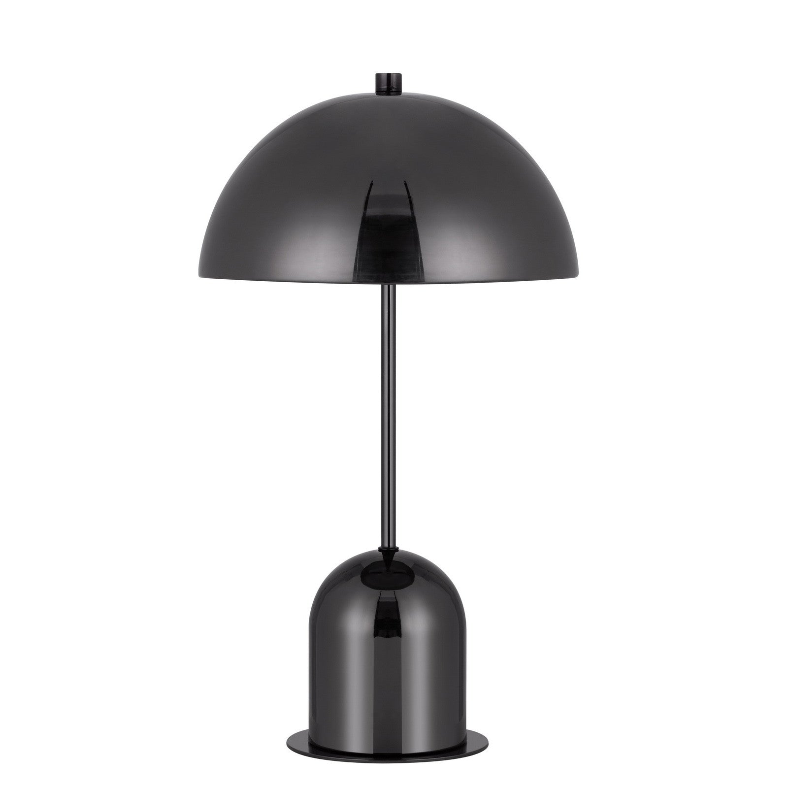 20" Gunmetal Metal Desk Table Lamp With Gunmetal Dome Shade