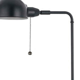 58" Bronze Adjustable Traditional Shaped Floor Lamp With Bronze Dome Shade