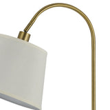 60" Bronze Traditional Shaped Floor Lamp With White Empire Shade