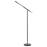 68" Black Adjustable Traditional Shaped Floor Lamp