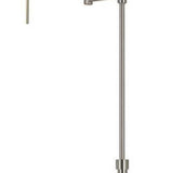 61" Nickel Adjustable Swing Arm Floor Lamp