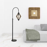 67" Black Traditional Shaped Floor Lamp