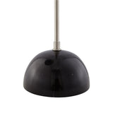 24" Black Iron Desk Table Lamp With Black Dome Shade