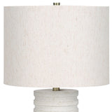 28" Cream Cylinder Table Lamp With Cream Drum Shade