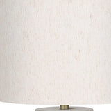 28" Cream Cylinder Table Lamp With Cream Drum Shade