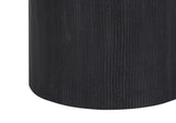 24" Black and Gold Concrete Cylinder Table Lamp With Ivory Drum Shade