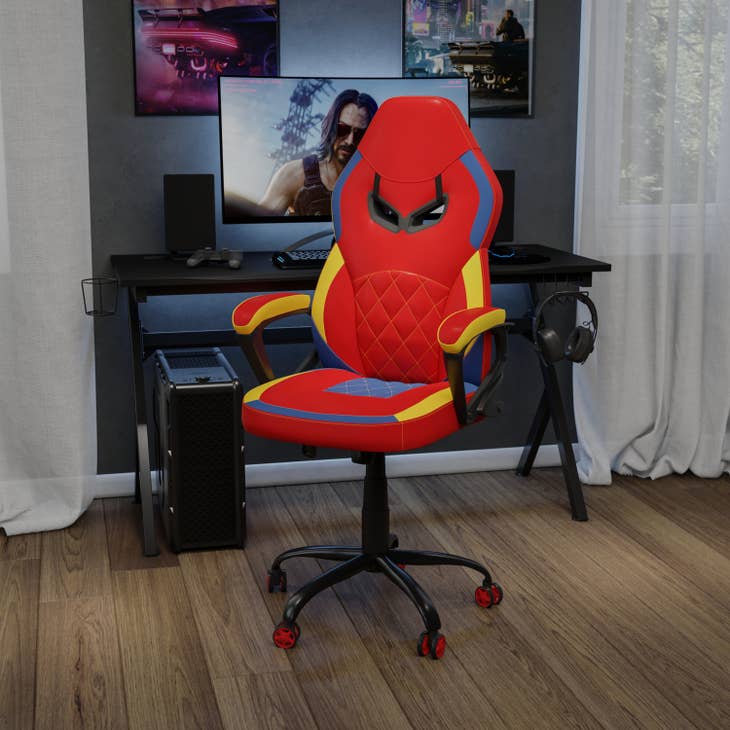 Red & Yellow Designer Swivel Gaming Office Chair