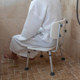 Tool-Free U-Shaped White Bath & Shower Chair