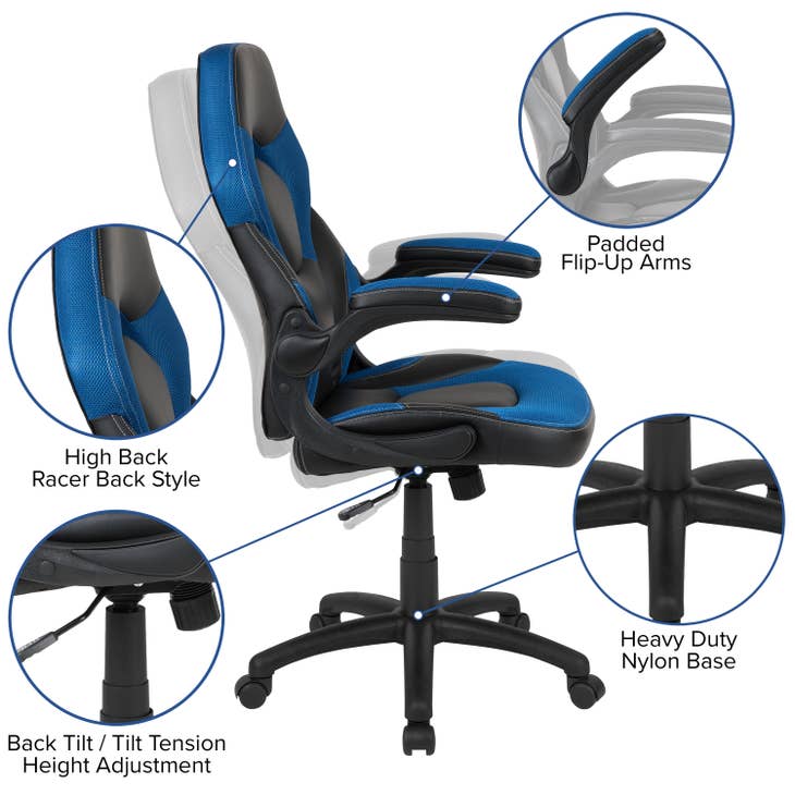 Red Gaming Desk and Chair Set with Cup Holder