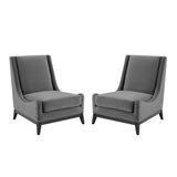 Confident Lounge Chair Upholstered Performance Velvet (Set of 2)