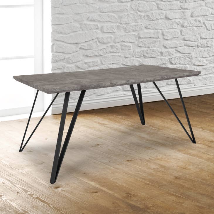 Faux Concrete Finish Dining Table