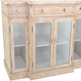 14 X 42 X 34 Beige Vintage French Style Distressed - Hallway Cabinet