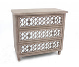 16" Brown Standard Accent Cabinet With Three Drawers