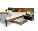 King Brown Four Drawers Bed