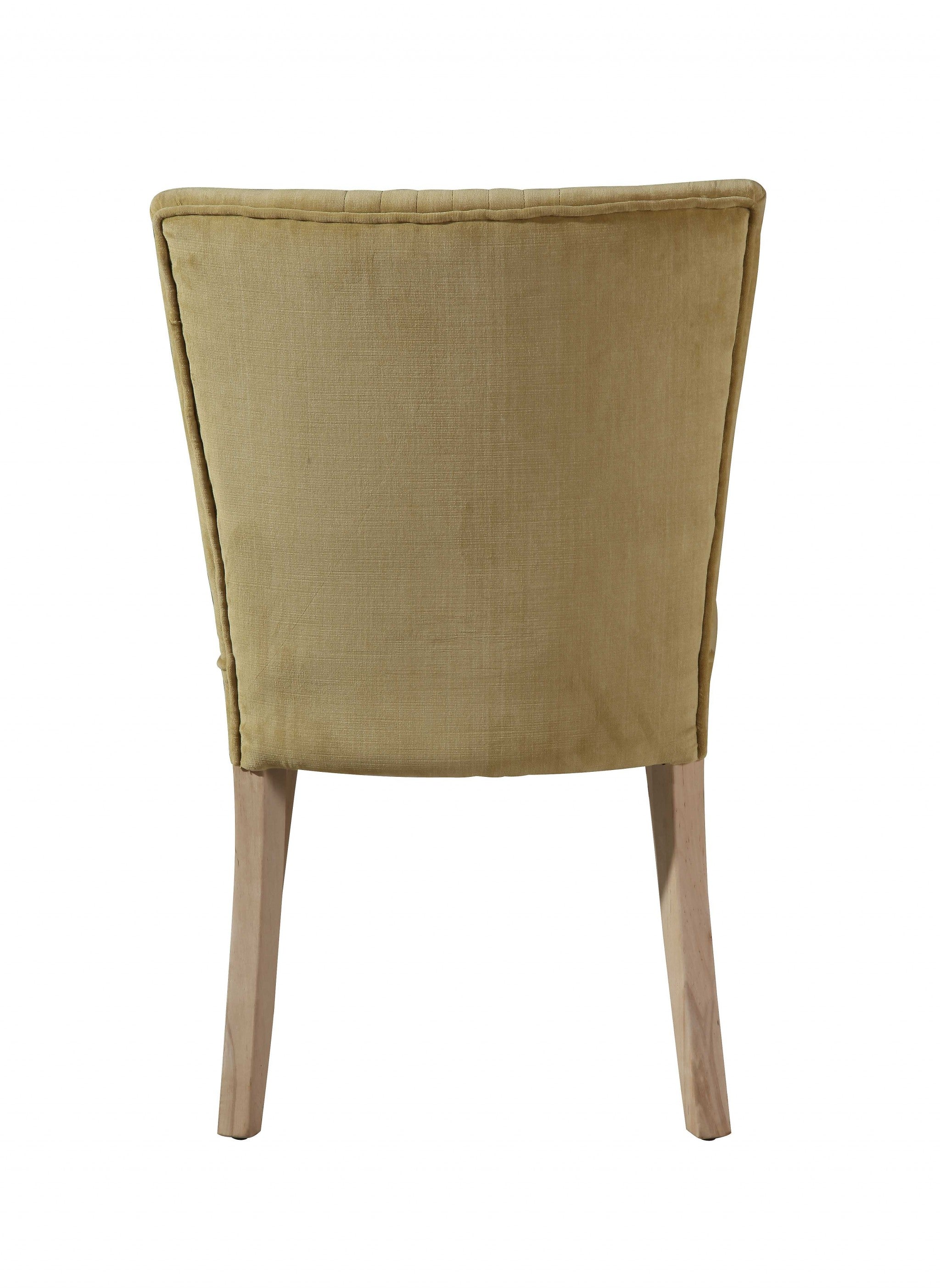 Khaki Microfiber Velvet Dining Or Side Chair