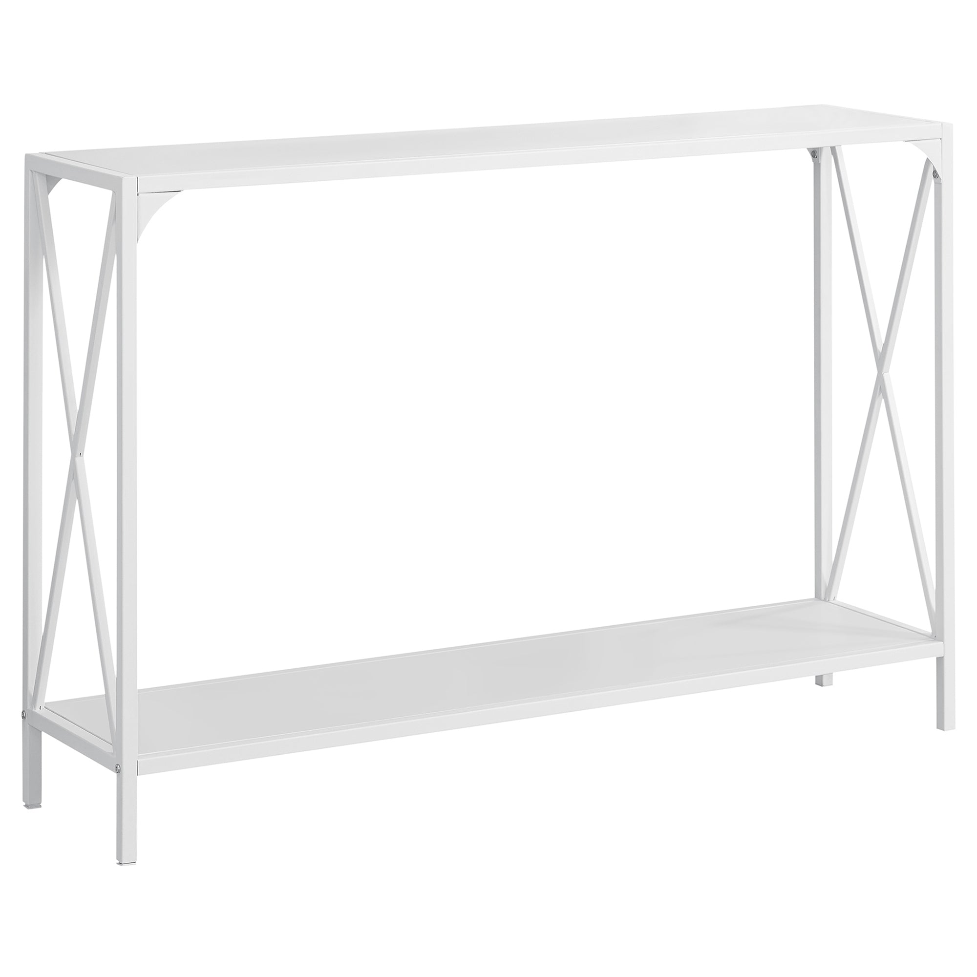 48" White Console Table With Storage