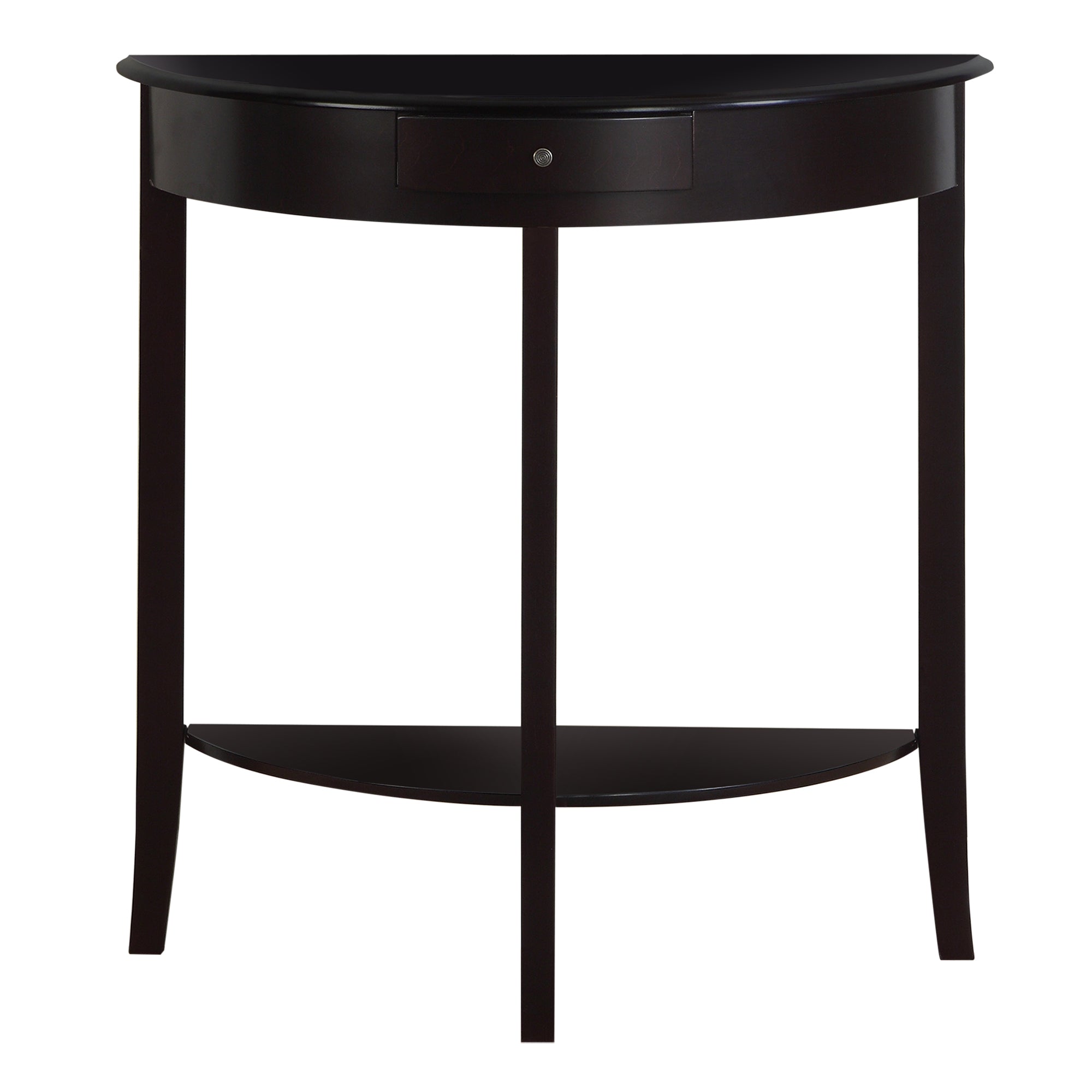 32" Dark Brown End Table With Shelf