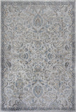 8'X11' Silver Blue Machine Woven Traditional Floral Indoor Area Rug