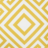 Yellow And White Printed Decorative Throw Pillow Cover