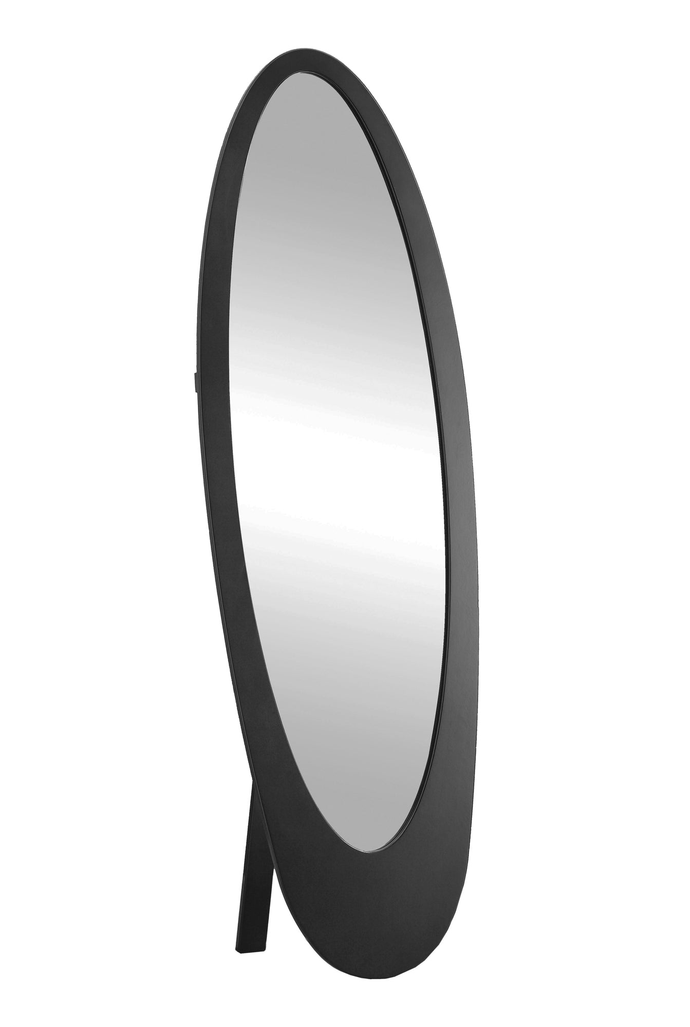 59" Matte Oval Cheval Standing Mirror Freestanding With Frame