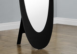 59" Matte Oval Cheval Standing Mirror Freestanding With Frame