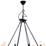 32" X 37" X 32" 8 Bulbs Rope  Pendant Lamp