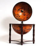 22" Old World Nautical Map Globe Mini Bar