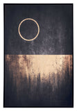 Modern Black and Gold Moon Canvas Wall Art