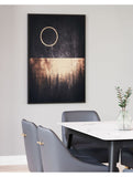 Modern Black and Gold Moon Canvas Wall Art