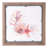 Casual Coastal Scallop Shell and Starfish Wall Art