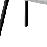 60" Gray and Black Metal Dining Table