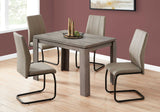 48" X 32" X 30.5 " Dark Taupe Dining Table