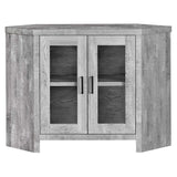 42" Ash Gray Particleboard Cabinet Enclosed Storage TV Stand