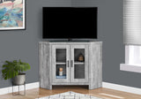 42" Ash Gray Particleboard Cabinet Enclosed Storage TV Stand