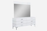 73 X 20 X 30 White Stainless Steel Double Dresser Extension