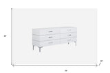 73 X 20 X 30 White Stainless Steel Double Dresser Extension