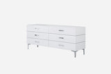 73 X 20 X 30 White Stainless Steel Double Dresser Extension