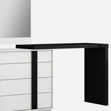 48" Black Manufactured Wood Double Dresser