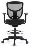 Black Adjustable Swivel Mesh Rolling Drafting Chair