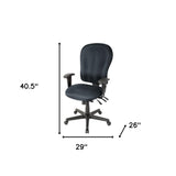 Charcoal Adjustable Swivel Fabric Rolling Office Chair