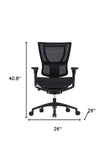 Black Adjustable Swivel Mesh Rolling Office Chair