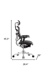 Black Mesh Seat Swivel Adjustable Task Chair Mesh Back Plastic Frame