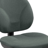 Ebony and Black Adjustable Swivel Fabric Rolling Office Chair