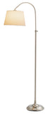 62" Task Floor Lamp With White Empire Shade