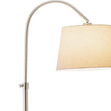 62" Task Floor Lamp With White Empire Shade