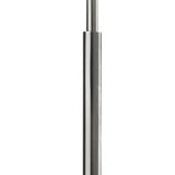 72" Steel Led Torchiere Floor Lamp With White Solid Color Drum Shade