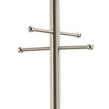 13" X 67" Brushed Steel Brushed Steel Coat Rack