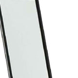 Natural Brown and Black Rectangle Cheval Standing Metal Mirror